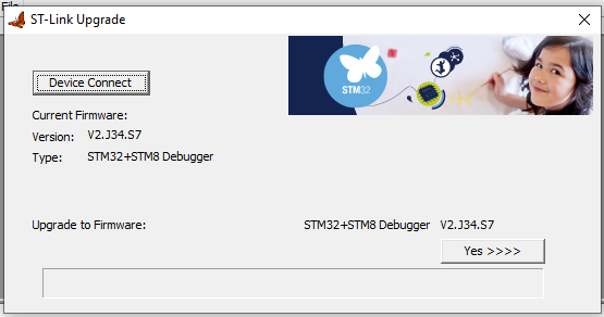 4 ST Link Utility update firmware