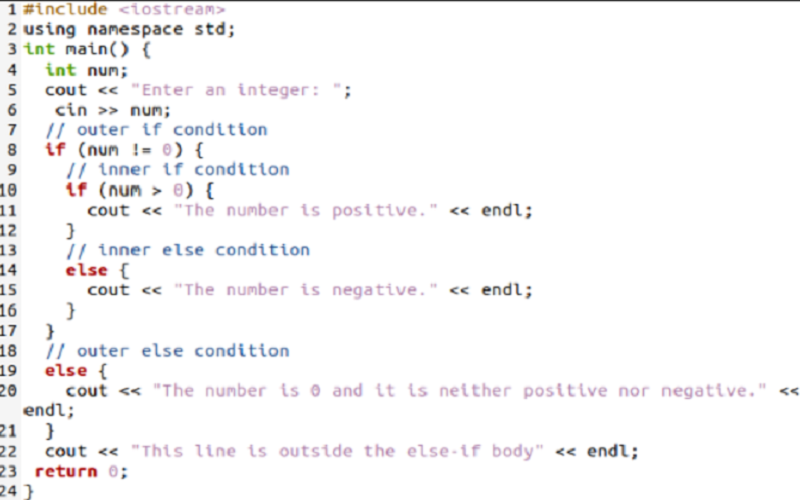 Lệnh IF-Else trong C++