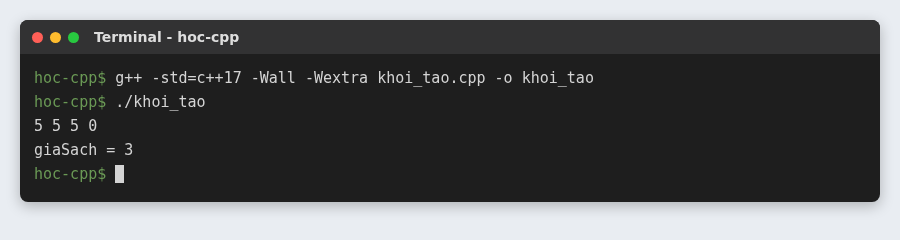 Hằng và biến C++: cách khai báo, auto, const và constexpr 2 3 cách khởi tạo biến trong C++ bằng dấu bằng, ngoặc tròn, ngoặc nhọn, gán 3.7 vào int thành 3